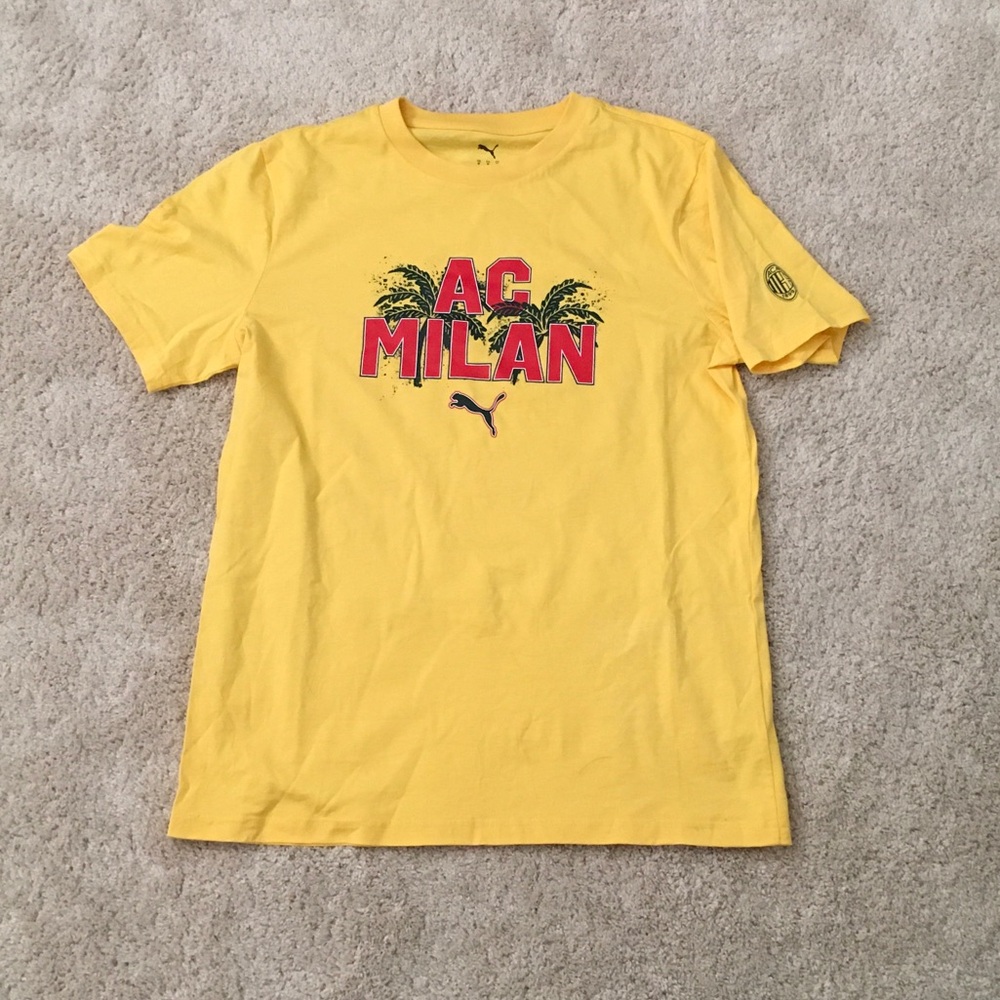 Puma AC Milan Yellow Graphic Tee